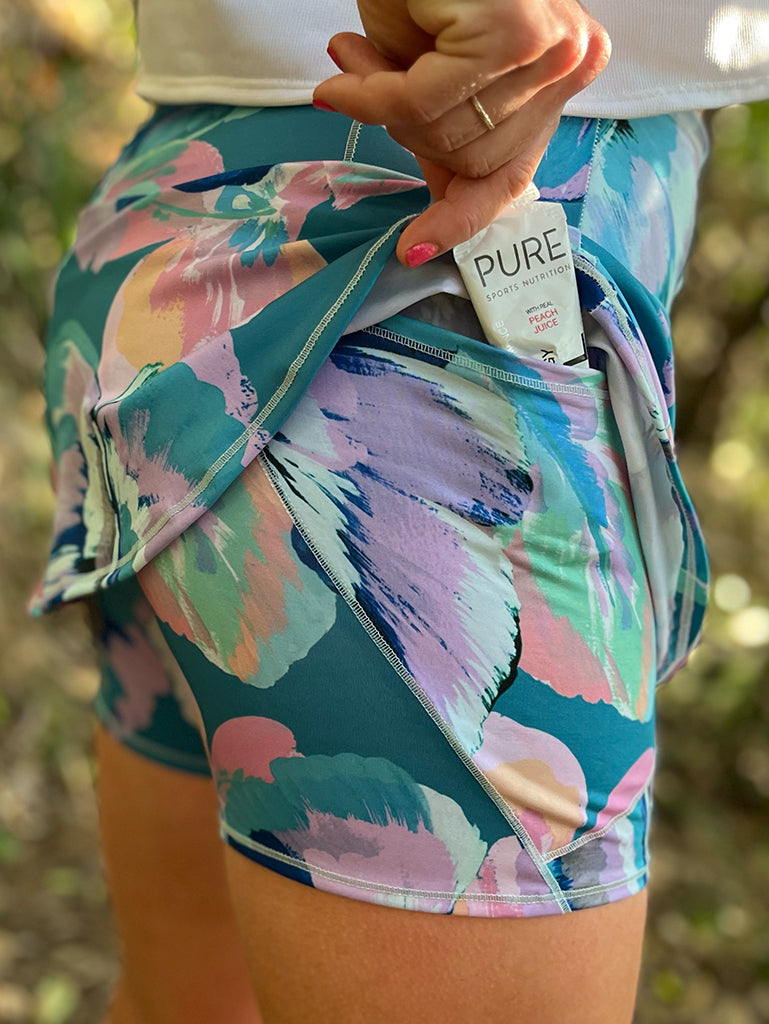 Teal Trail Alchemy Recycled Run Skort