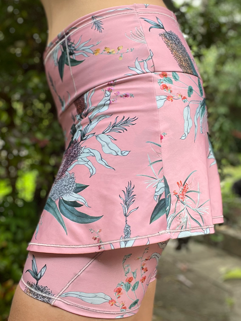 Warrioress Recycled Native Bush Run Skort