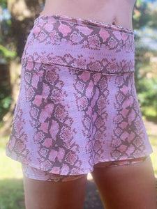 Recycled Serpent Power Run Skort