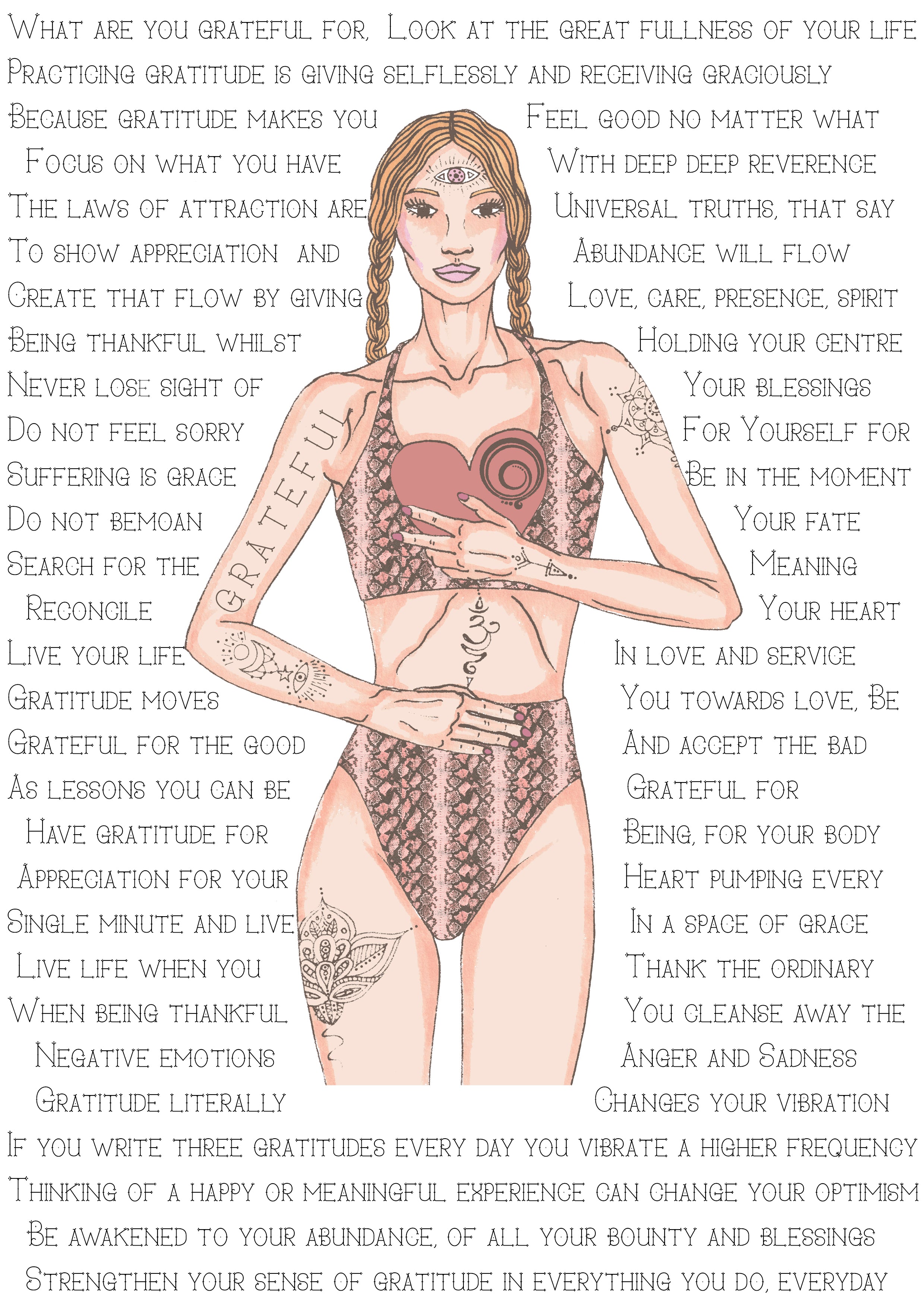 Warrioress Print - GRATITUDE