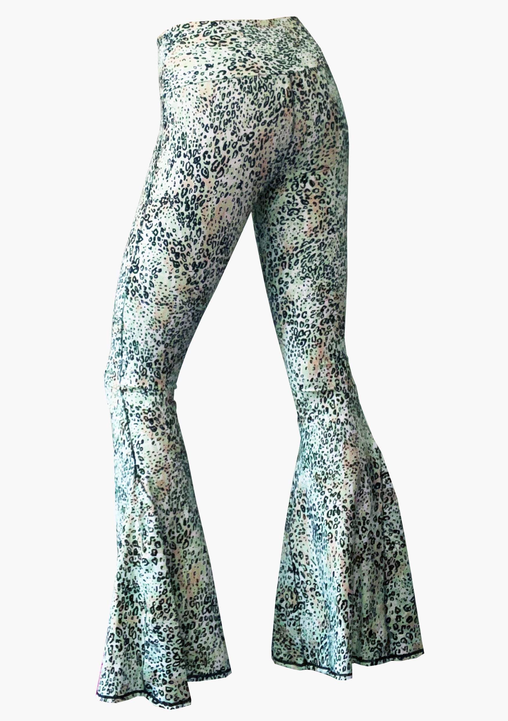 Recycled Funky Leopard Flares