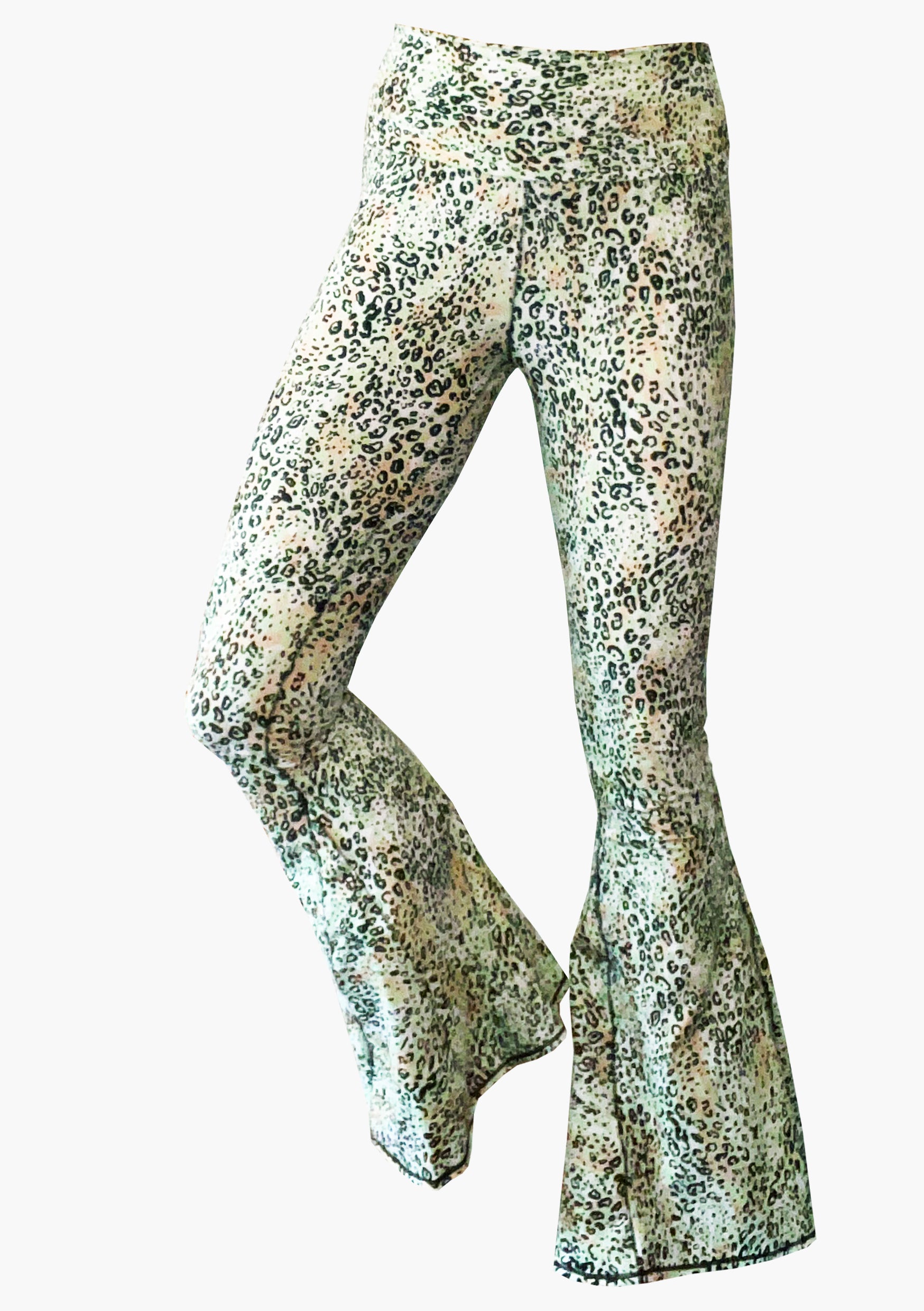 Recycled Funky Leopard Flares